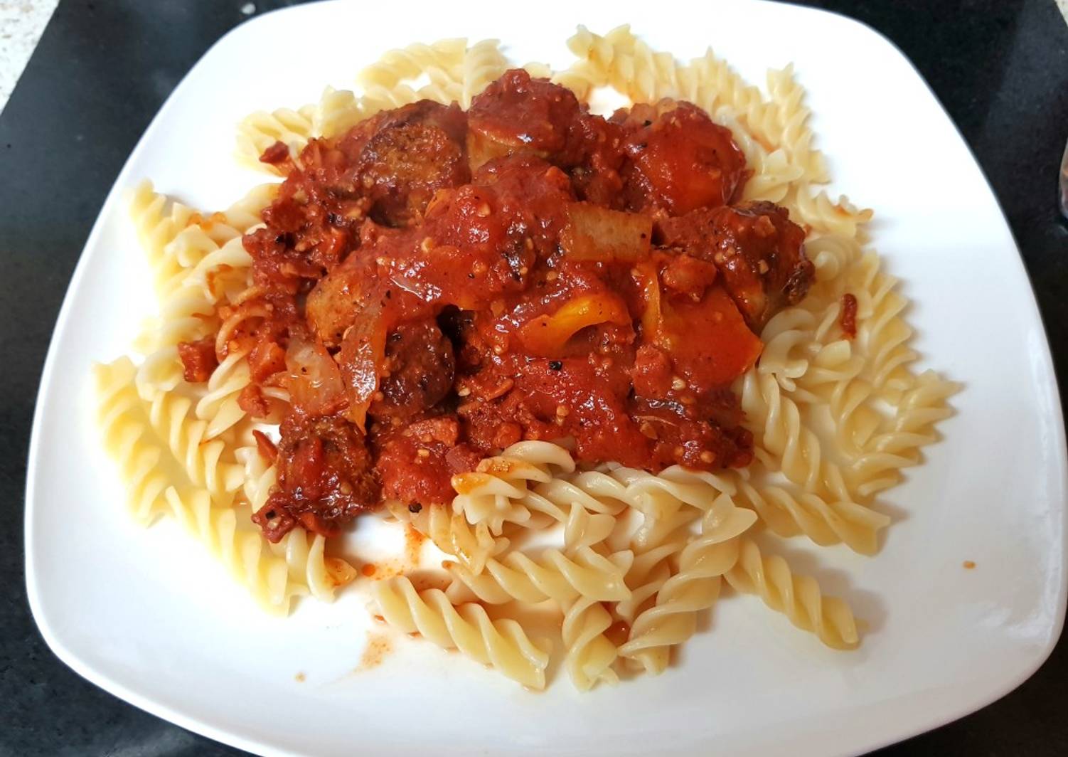 My Peppered Sausage & Chorizo Pasta 🙄 Recipe by Maureen 😀 - Cookpad