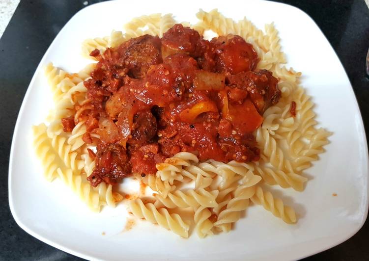 Recipe of Speedy My Peppered Sausage &amp; Chorizo Pasta 🙄