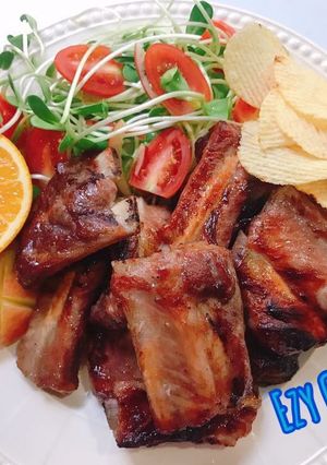 รูปของ ซี่โครงหมูอบน้ำผึ้งรสละมุน(2 ขั้นตอนง่ายๆ)