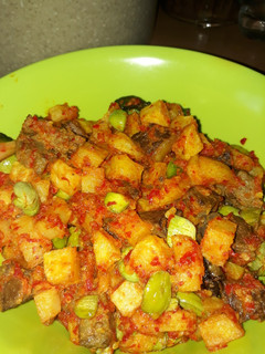 Foto resep Sambel kentang pete hati goreng