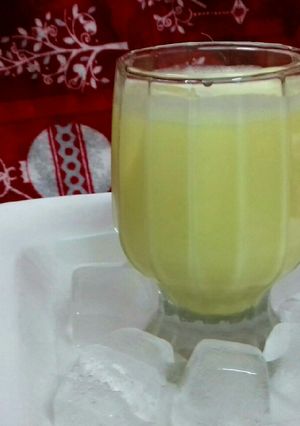 A picture of Chilled Pineapple lassi #Drink_Competition #Iftaar_Competition.
