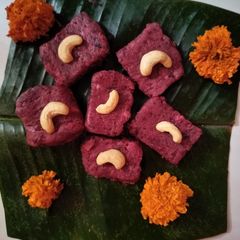 A picture of Beetroot kalakand.