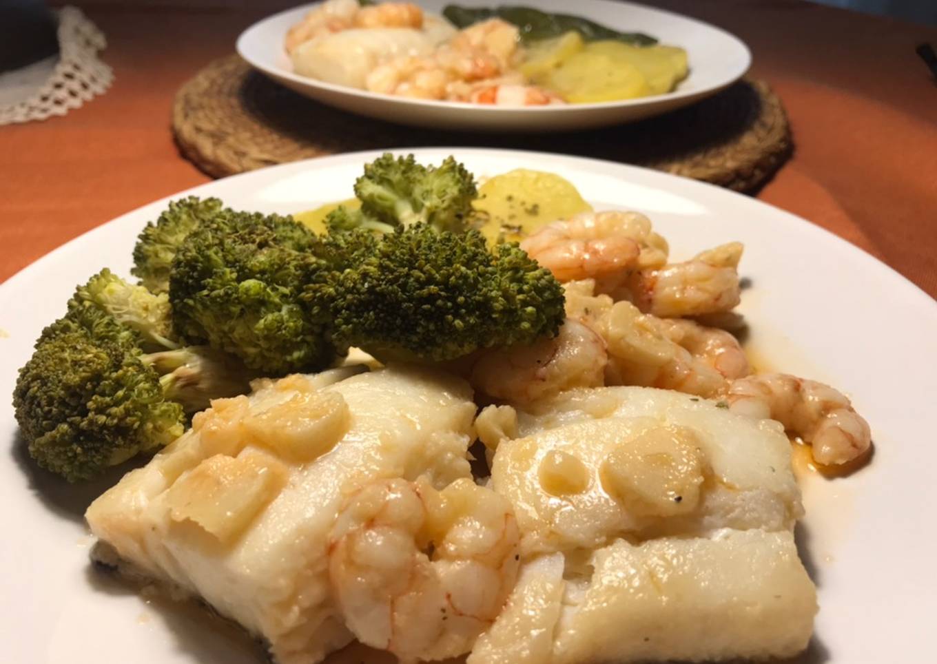 Bacalao al cava con verduras al vapor (en Lékué)