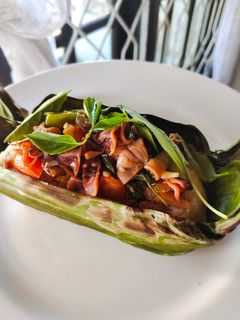 Foto resep Nasi bakar cumi asin