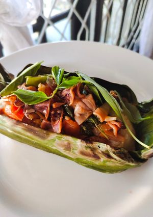 Foto resep Nasi bakar cumi asin
