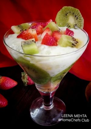 A picture of Sago fruit delight.