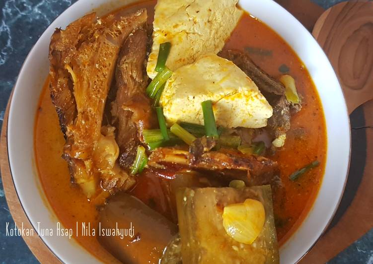 Cara Gampang memasak Kotokan Tuna Asap, Enak