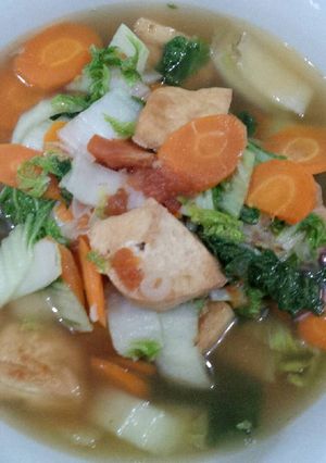 Foto resep Tumis sawi putih dengan tahu