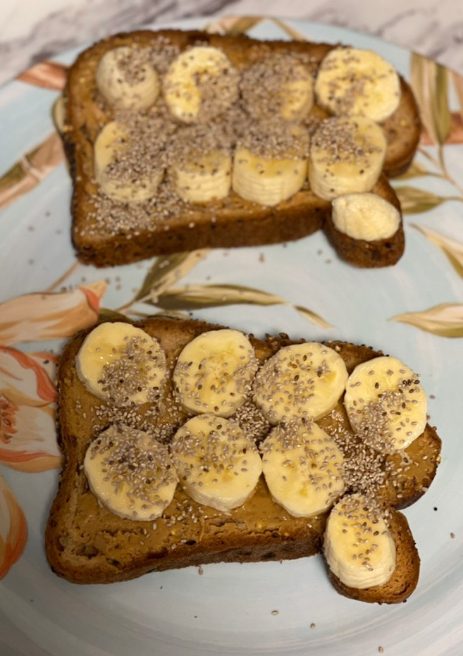 A picture of PB & Banana Toast.