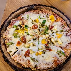 A picture of Pesto Pepper Pizza (Jain).