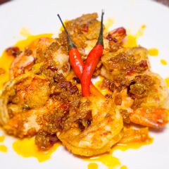Chili Garlic Prawns (Mild Spicy Gambas) A picture of Chili Garlic Prawns (Mild Spicy Gambas).