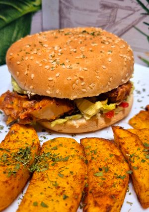 Une photo de Burger tender's au poulet sauce avocado 🥑