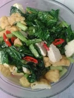 Foto resep Tumis sawi & tahu
