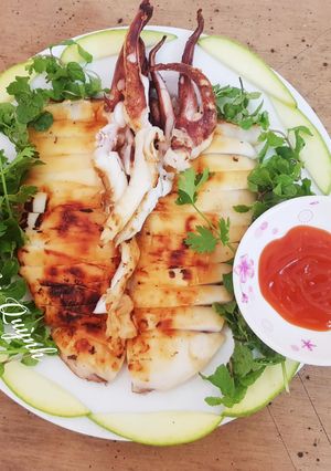 Hình của món Mực một nắng nướng.