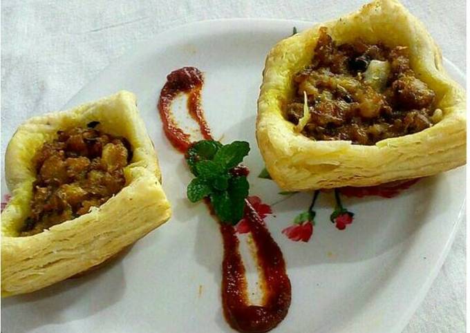 Recipe of Award-winning Mix veg open puff pastry