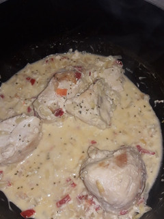 Una foto de Salsa blanca con fideos