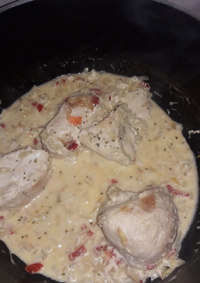 Una foto de Salsa blanca con fideos