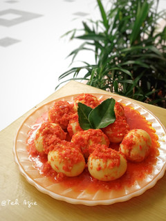 Foto resep Telur rebus bumbu cabe