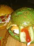Rainbow colour burger bun