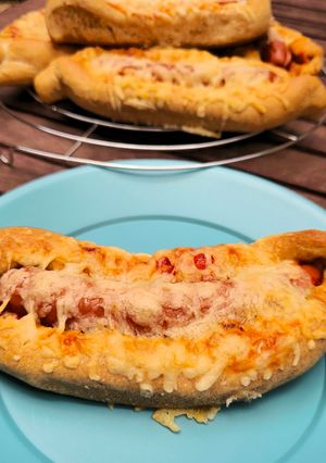 Virslis papucs / csónak (teljes kiőrlésű) recept fotója