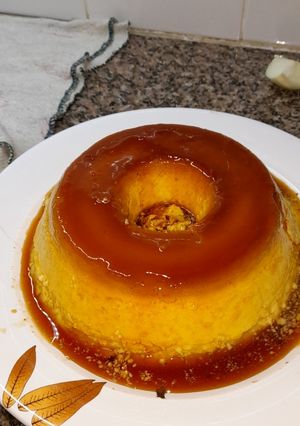 Una foto de Flan