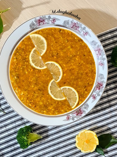 عکسی از دستور 🍀سوپ بروکلی با گوشت چرخکرده🍀