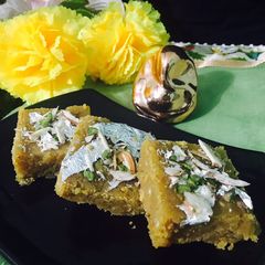 A picture of Chana dal coconut barfi.