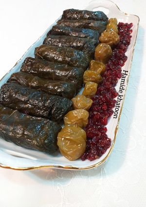 عکسی از دستور دلمه برگ مو