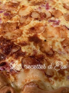 Une photo de Quiche raclette/ lardons