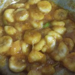 Banana curry A picture of Banana curry.
