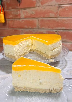 Una foto de Cheesecake de mango 🥭