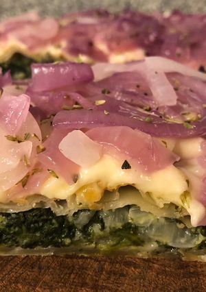 Una foto de Tarta de espinaca a la fugazzeta