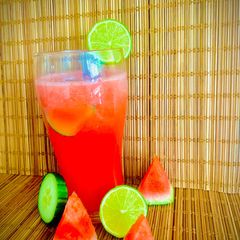 Colourful and Powerful Detox-Watermelon🍉Cucumber🥒Lemon🍋 (Quick 5 Minutes) A picture of Colourful and Powerful Detox-Watermelon🍉Cucumber🥒Lemon🍋 (Quick 5 Minutes).