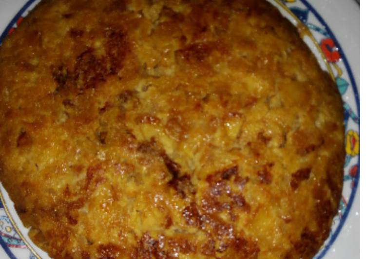 Tarta de manzana en sartén