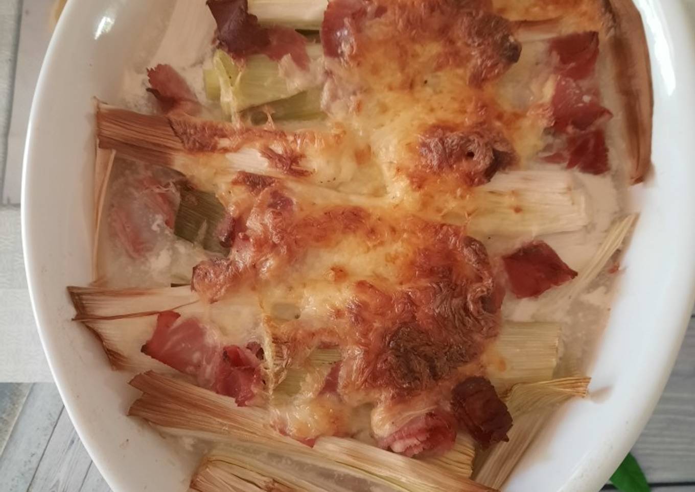 Poireaux au jambon