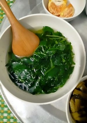 Hình của món Canh rau mùng tơi.