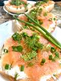 Bagel with Cream Cheese and Smoked Salmon