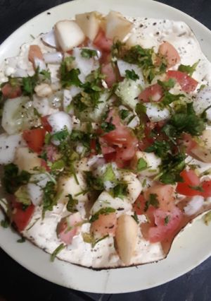 A picture of Papad Salad.