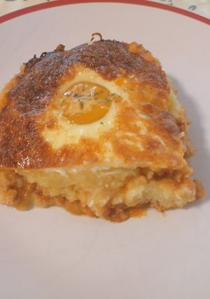 Rakott darált húsos tört krumpli recept fotója