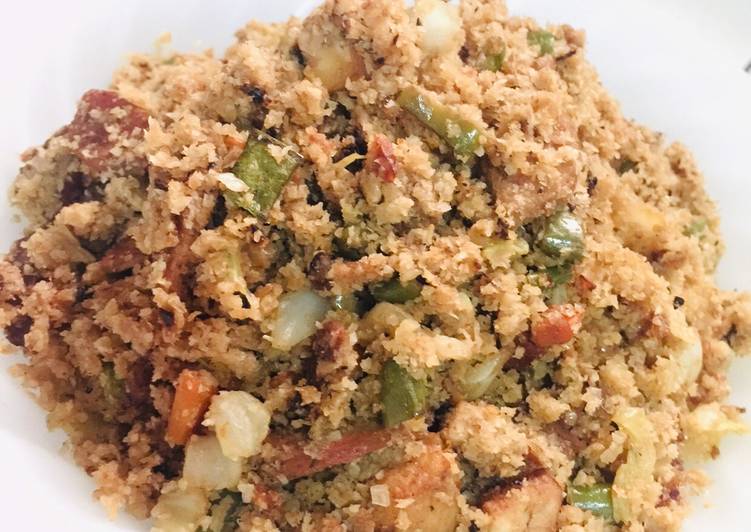 Recipe of Speedy Yang Chow Fried Cauli Rice - Chinese Style Fried Rice using Cauliflower