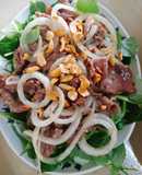 Bò xào lót rau càng cua