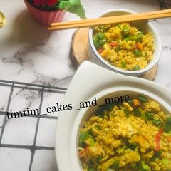 A picture of Egg fried rice.