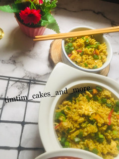 A picture of Egg fried rice.