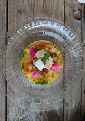 Una foto de Soupe a la bière (SOPA DE CERVEZA)