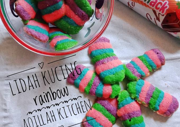 Resep Lidah Kucing Rainbow Teflon