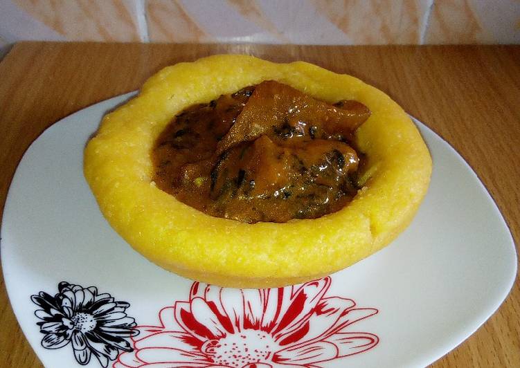 Steps to Prepare Quick Eba and Ogbonor soup
