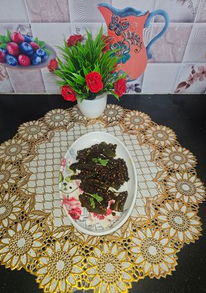 A picture of Achari bhindi.