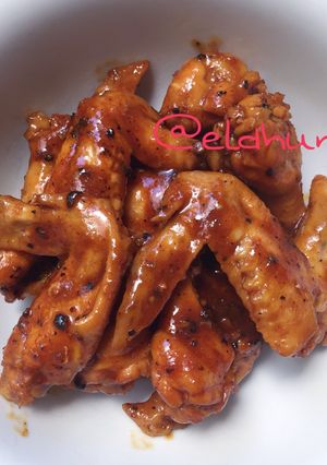 Foto resep Spicy chicken wings lada hitam