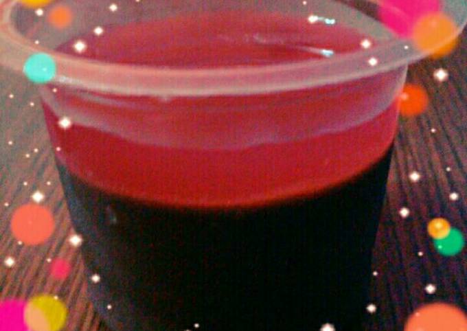 Cara Gampang Menyiapkan Puding sutra coklat vla strawbery yang Lezat