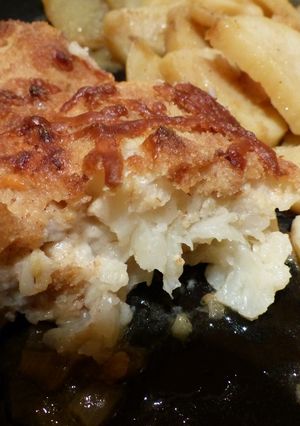 Una foto de Coliflor con bechamel gratinada